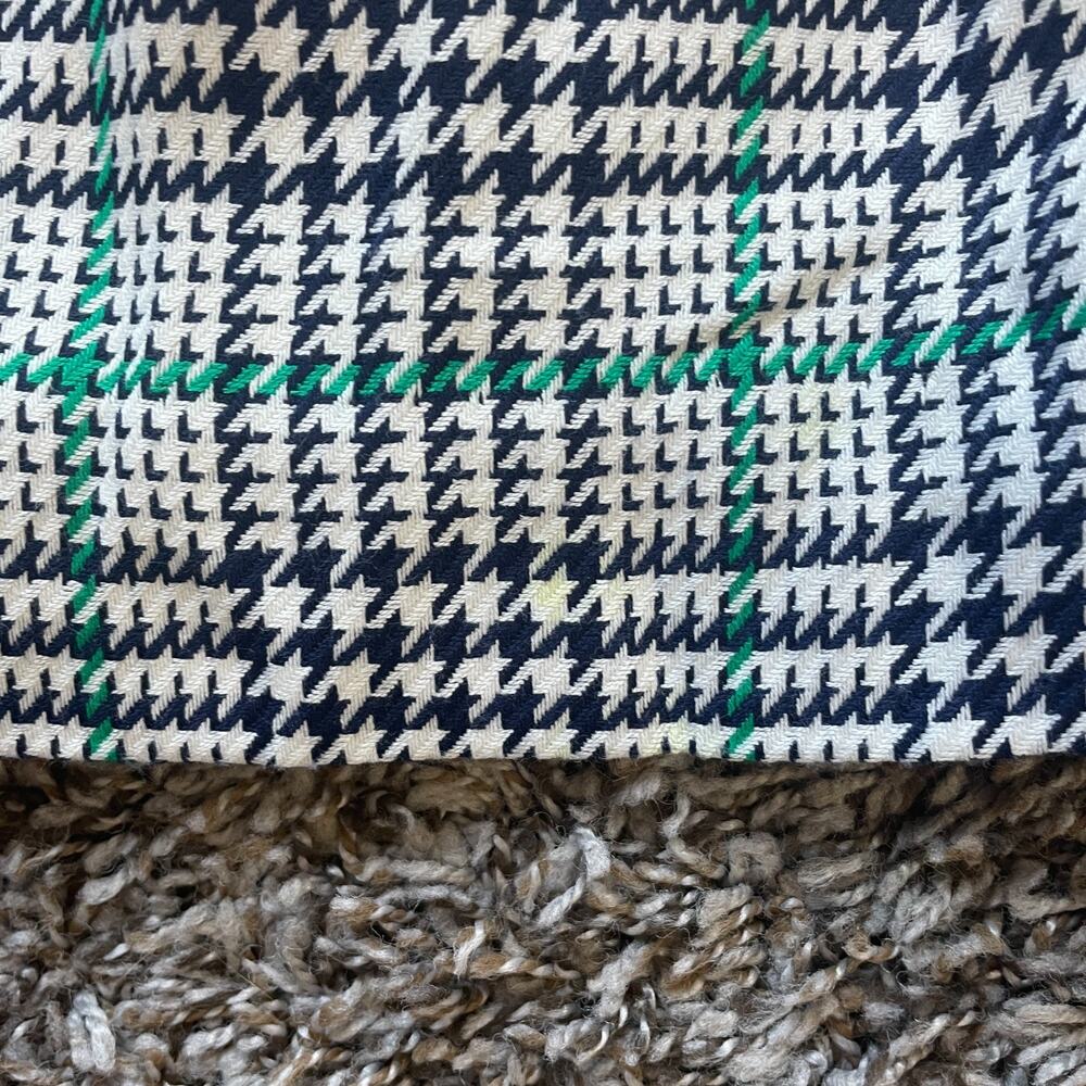 Vintage Midi Skirt Size 12 Black White Green Houndstooth Preppy Academia 80s 90s - Picture 11 of 16